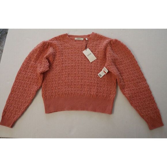 Joie K0014YB63T Women Sz L Pink Roland Wool/Cashmere Blend Crew Neck Sweater - Picture 8 of 8